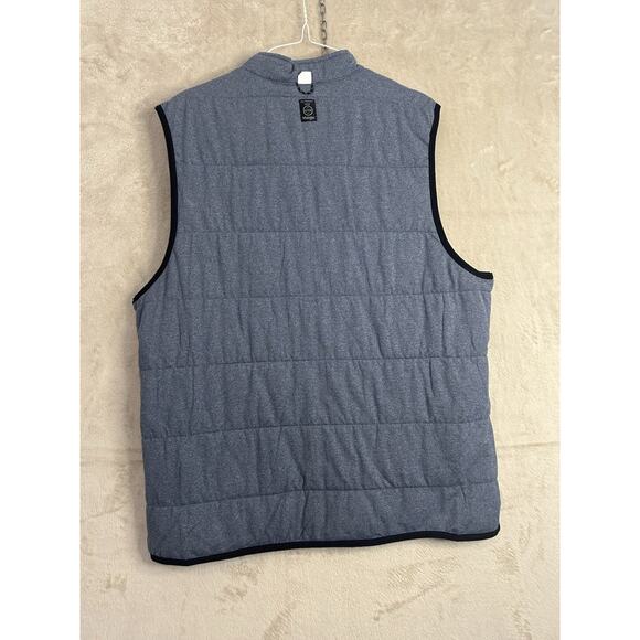 ATG Wrangler Men's Medium Blue Reversible Puffer Insulated Classic Vest - Picture 5 of 6